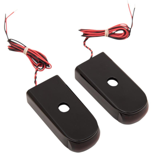 Alloy Art - Alloy Art Strut Mount LED Lights - Red Lens - Anodized Black Finish - SSL-BR-3B