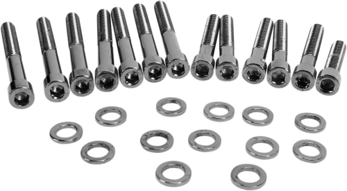 Drag Specialties - Drag Specialties Cam Cover Black Chrome Socket-Head Bolt Set - Smooth - MK687SBK