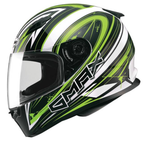 G-Max - G-Max FF49 Warp Helmet - G7491676 TC-23 - Warp White/Hi-Viz Green - Large