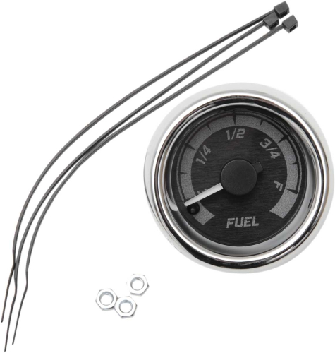 Dakota Digital - Dakota Digital MVX-8K Fuel Gauge - Black/Gray Background - Chrome Bezel - MVX-8K-F-KG-C