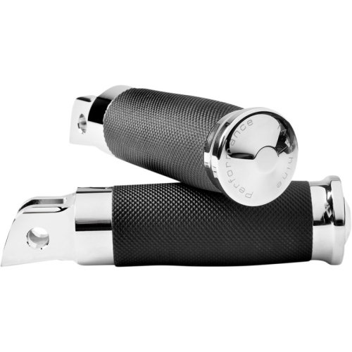 Performance Machine - Performance Machine Contour M8 Driver Footpegs - Rubber Wrapped - Chrome - 0035-1235M-CH