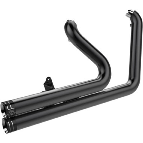 Khrome Werks - Khrome Werks Drag Style 2-Into-1 Exhaust System with Stepped Header - Black - 200890