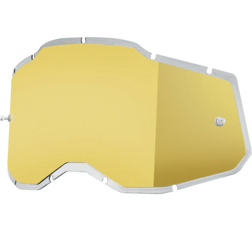 100% - 100% Replacement Injected Lenses for Adult Racecraft 2/Accuri 2/Stratus 2 Goggles - Gold Mirror - 59091-00004