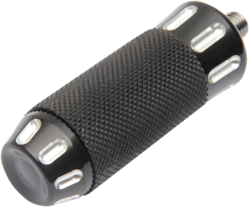 Drag Specialties - Drag Specialties Cobra Brake/Shift Toe Peg - Black/Clear Cuts - 1603-0286