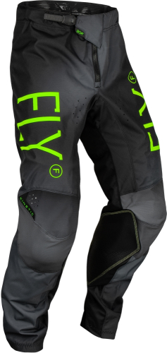 Fly Racing - Fly Racing Kinetic Prodigy Youth Pants - 377-53620 - Charcoal/Neon Green/True Blue - 20