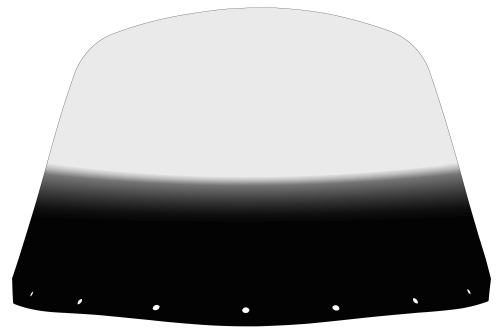 Memphis Shades - Memphis Shades Standard Windshield - 20in. - Gradient Black - MEP8431