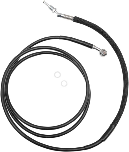 Drag Specialties - Drag Specialties Black Vinyl Coated Hydraulic Clutch Line - +6in. - 0661-0042