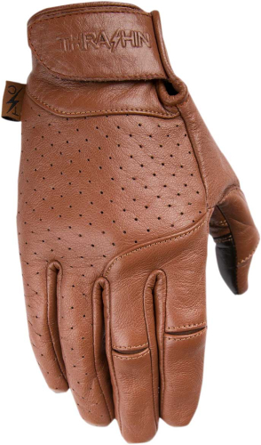 Thrashin Supply Company - Thrashin Supply Company Siege Perforated Gloves - TSG-0000-09 - Brown - Medium