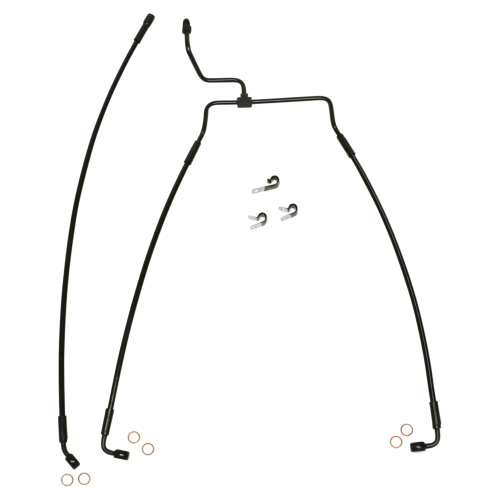 Magnum - Magnum Black Coated XR Stainless Front Brakeline Kit with Black Fittings - 35in. Total Length - SBB1313-35