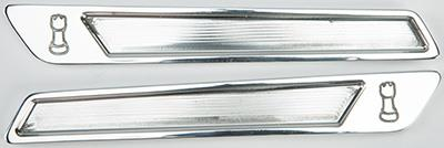 Rooke Customs - Rooke Customs Saddlebag Latch Inserts - Polished - R-BLI14-TP