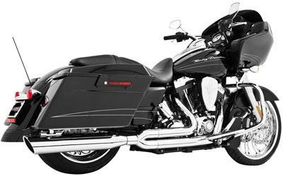 Freedom Performance - Freedom Performance Union 2-Into-1 Exhaust System - Chrome with Black Tip - HD00376