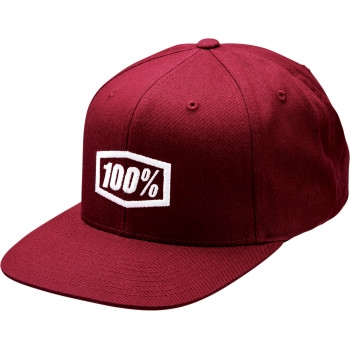100% - 100% Icon Snapback Hat - 20044-00001 - Burgundy - OSFM