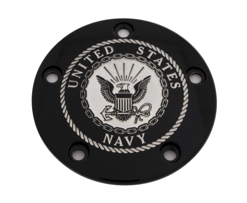Custom Engraving LTD - Custom Engraving LTD Patriotic Points Cover for Navy - Black TC - NAV16-04BG