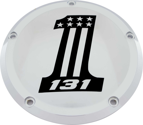 Custom Engraving LTD - Custom Engraving LTD Displacement Derby Cover - 131 Cubic Inch - Chrome - 131-14-46