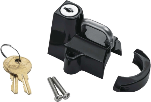 Kuryakyn - Kuryakyn Universal Helmet Lock - 1-1/4 to 1-1/2  Tube - Gloss Black - 4619