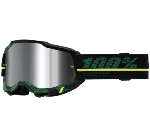 100% - 100% Accuri 2 Overlord Goggles - 50014-00011 - Overlord / Flash Silver Lens - OSFM
