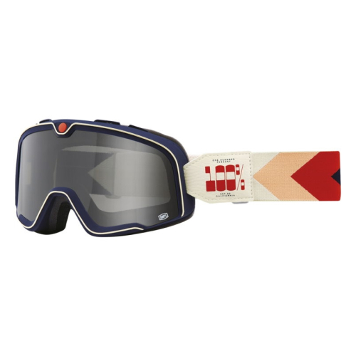100% - 100% Barstow Teluride Goggles - 50000-00007 - Teluride/White/Light Orange/Red / Smoke Lens - OSFM