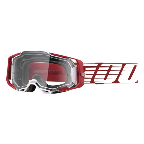 100% - 100% Armega Oversized Deep Red Goggles - 50004-00009 - Oversized Deep Red / Clear Lens - OSFM