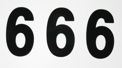 Factory Effex - Factory Effex Mini Pro Number 5in. - No.6 - Black - FX03-0276