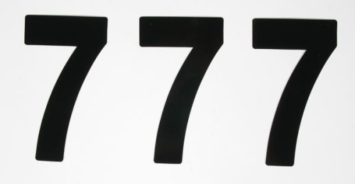 Factory Effex - Factory Effex Mini Pro Number 5in. - No.7 - Black - FX03-0277