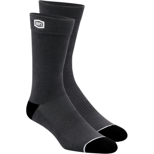 100% - 100% Casual Solid Socks - 24021-007-17 - Gray - Sm-Md