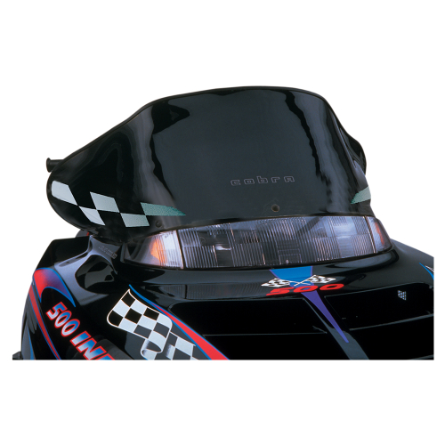 Powermadd - Powermadd Cobra Windshield - 12in. - Black/White Checks - 11320