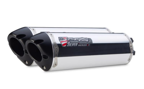 Two Brothers Racing - Two Brothers Racing M-2 Silver Series V.A.L.E. Dual Slip-On - Aluminum - 005-3160406DV-S