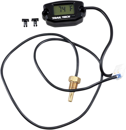 Trail Tech - Trail Tech Surface Mount Universal Temperature Meter w/ Radiator Screw Sensor - 1/8-28 BSPP - Black - 742-ES2