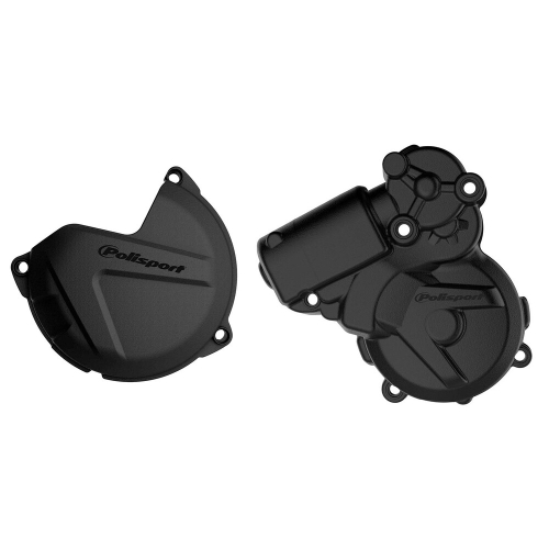Polisport - Polisport Clutch/Ignition Cover Kit - Black - 90966