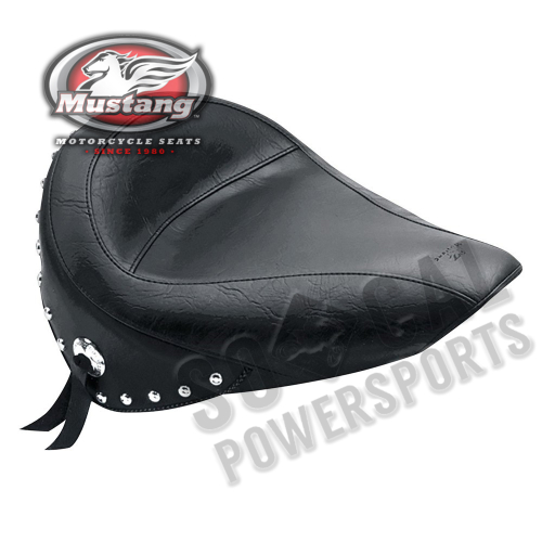 Mustang - Mustang Studded Solo Seat with Chrome Studs - 75490