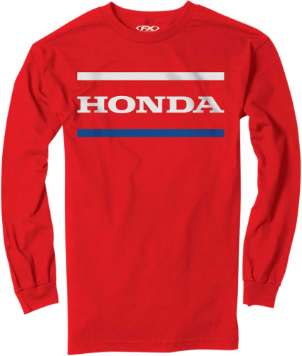 Factory Effex - Factory Effex Honda Stripes Long-Sleeve T-Shirt - 23-87312 - Red - Medium