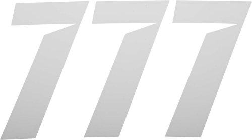 DCOR - DCOR Slash Series Individual Numbers 6in. - No.7 - White - 45-30-7