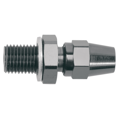 Russell - Russell Pro System II Renegade Black Steel Male Straight Master Cylinder/Caliper Fitting - 3/8in.-24 - R43423B