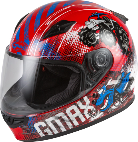 G-Max - G-Max GM-49Y Beats Youth Helmet - G1498370 - Red/Blue/Grey - Small