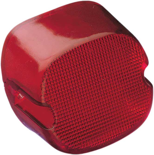 Drag Specialties - Drag Specialties Laydown Taillight Lens with Bottom Tag Window - Red - 12-0018D-BC446