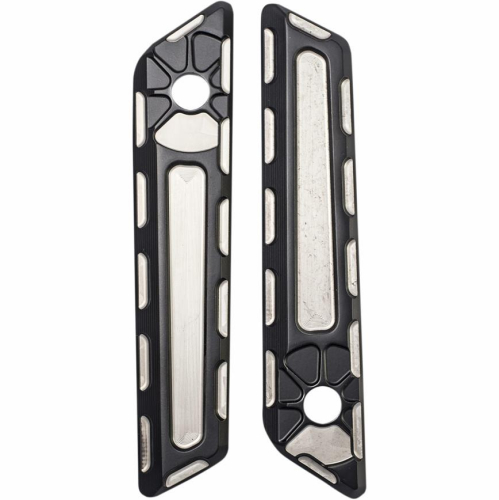 LA Choppers - LA Choppers Fusion Saddlebag Hinge Covers - Black Magic Fusion - LA-F390-01M
