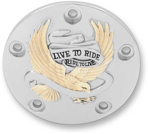Drag Specialties - Drag Specialties Live to Ride Points Cover - Gold - 30-0187GA
