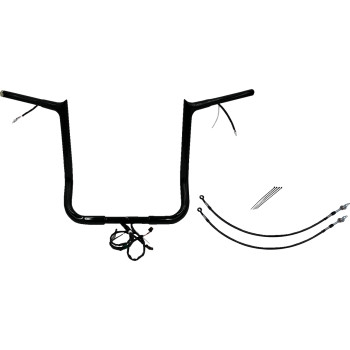 Fat Baggers, Inc. - Fat Baggers, Inc. 1-1/4in. Plug and Play EZ Install Pointed Top Handlebar Kit - Black - 901216-B