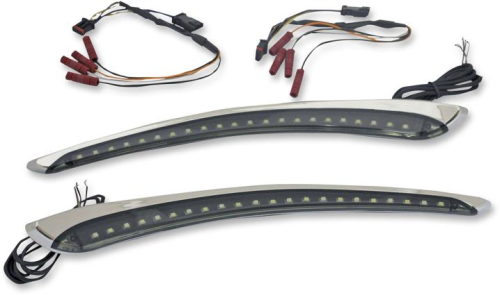 Custom Dynamics - Custom Dynamics Batwing LED Fairing Trim - Chrome - CD-BFT-14-C