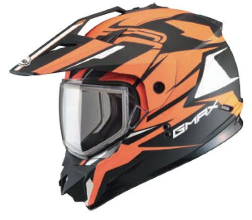 G-Max - G-Max GM11S Snow Sport Vertical Helmet - G2111696 F.TC-26 - Flat Black/Hi-Viz Orange - Large