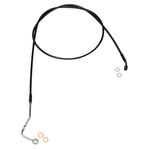 Magnum - Magnum Black Coated XR Stainless Upper Front Brakeline Kit with Black Fittings - 78in. Total Length - SBB1401-78