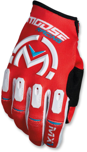 Moose Racing - Moose Racing MX1 Gloves - Red/White - 3330-4488 - Red/White - Small