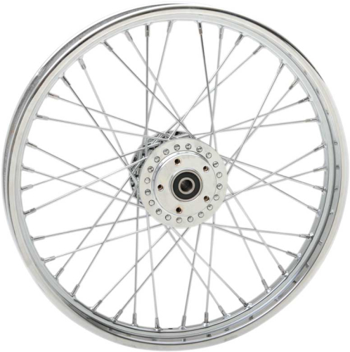 Drag Specialties - Drag Specialties Laced 40 Spoke Front Wheel - 21x2.15 - Chrome (Single Disc) - 0203-0532