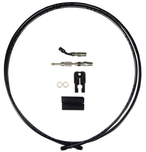 Magnum - Magnum Build Your Own Braided Black Stainless DOT Hydraulic Clutch Line Kit - 10mm - 180 Degree Upper Banjo - 491300A