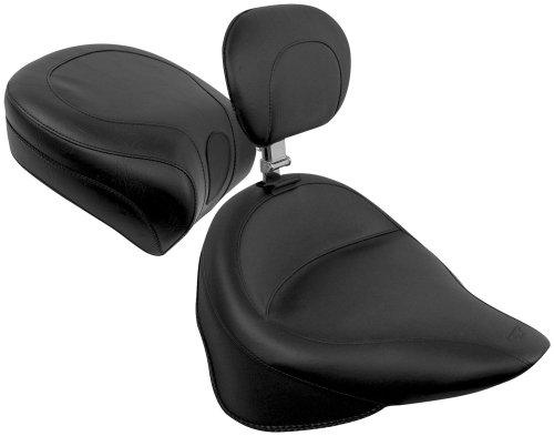 Mustang - Mustang Vintage Wide Solo Seat with Driver Backrest - 79124