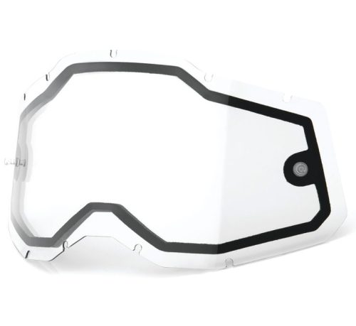 100% - 100% Replacement Dual Lens for Racecraft 2/Accuri 2/Stratus 2 Goggles - Clear - 59080-00001