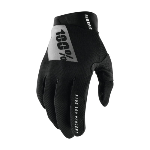 100% - 100% Ridefit Gloves - 10010-00000 - Black/White - Small