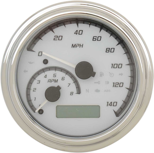 Dakota Digital - Dakota Digital MVX Analog Gauge System - White/Gray/Chrome - MVX-2011-WG-C