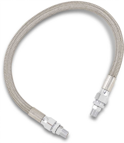 Drag Specialties - Drag Specialties Universal Stainless Steel Braided Oil Line - 16in. - 616