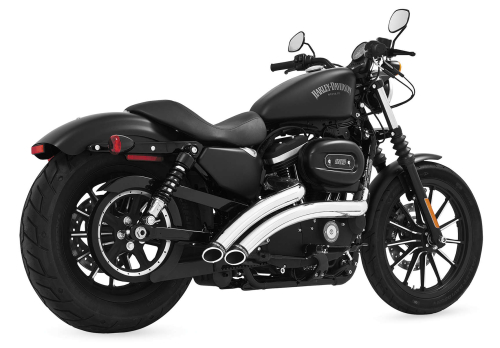 Freedom Performance - Freedom Performance Radical Radius Exhaust System - Chrome with Black Tips - HD00708